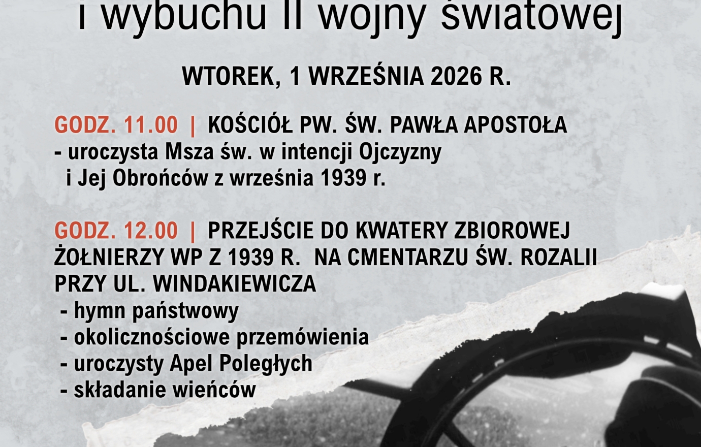 87. rocznicy agresji niemieckiej na Polskę i wybuchu II wojny światowej.