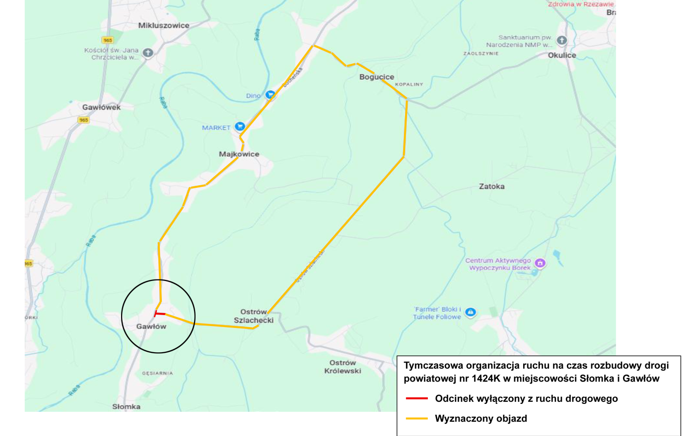 Utrudnienia w ruchu w Gawłowie w dniach 1-2 października
