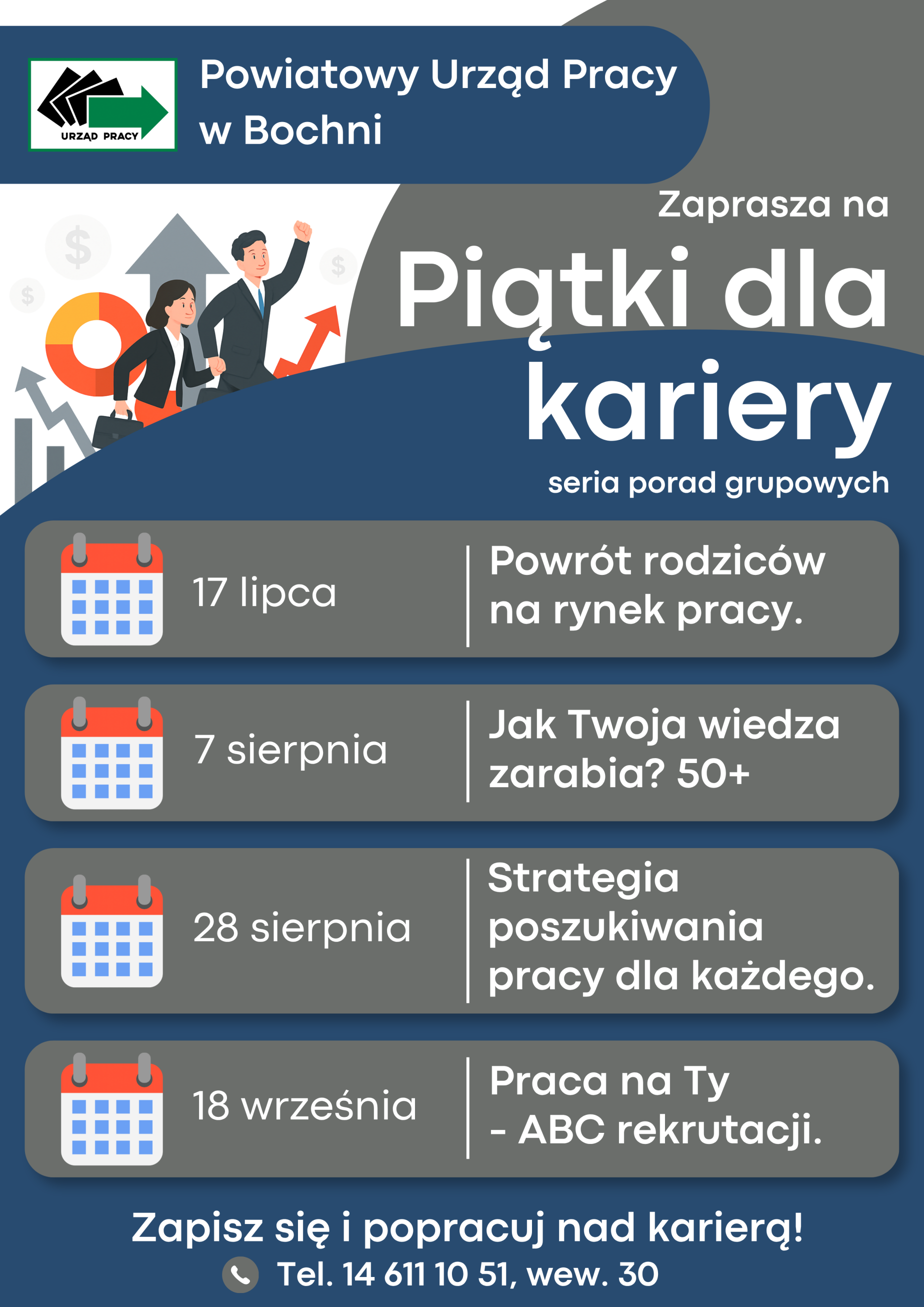 Zaproszenie do udziału w poradach grupowych i spotkaniach informacyjnych - Piątki dla kariery