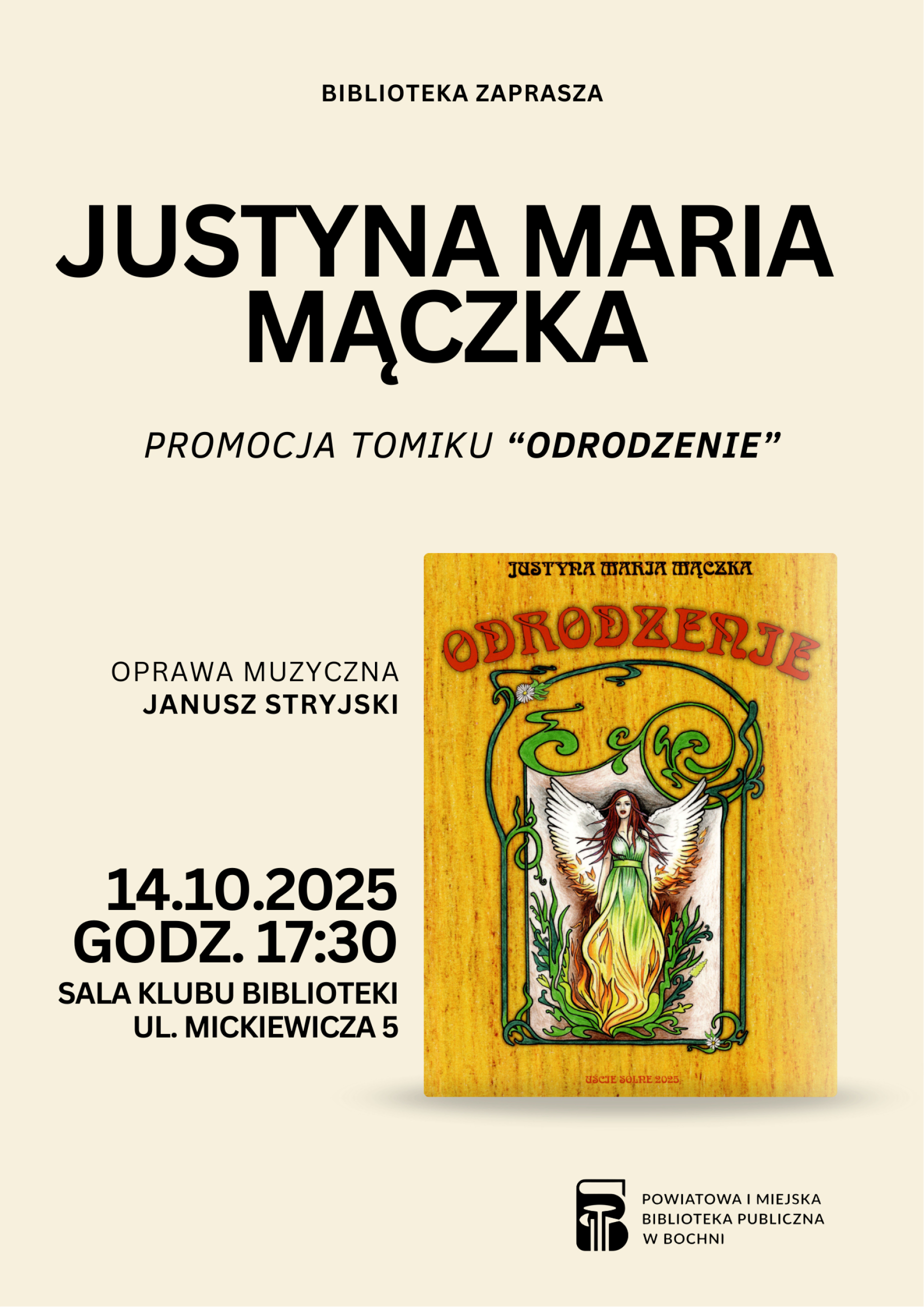 Spotkanie autorskie z Justyną Marią Mączką w bocheńskiej bibliotece – promocja tomiku „Odrodzenie”