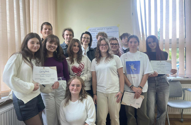 Młodzież II Liceum Ogólnokształcącego im. Orła Białego w Bochni w projekcie „Młodzieżowi Liderzy Małopolski”