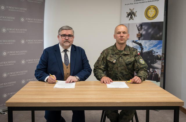 Powiat Bocheński i 21. Batalion Logistyczny podpisali porozumienie o współpracy