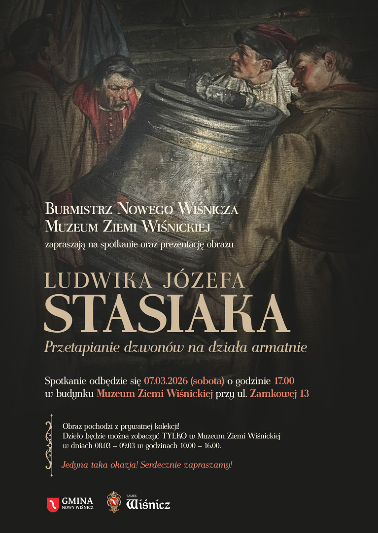 „Przetapianie dzwonów na działa armatnie” – spotkanie i prezentacja obrazu w Muzeum Ziemi Wiśnickiej