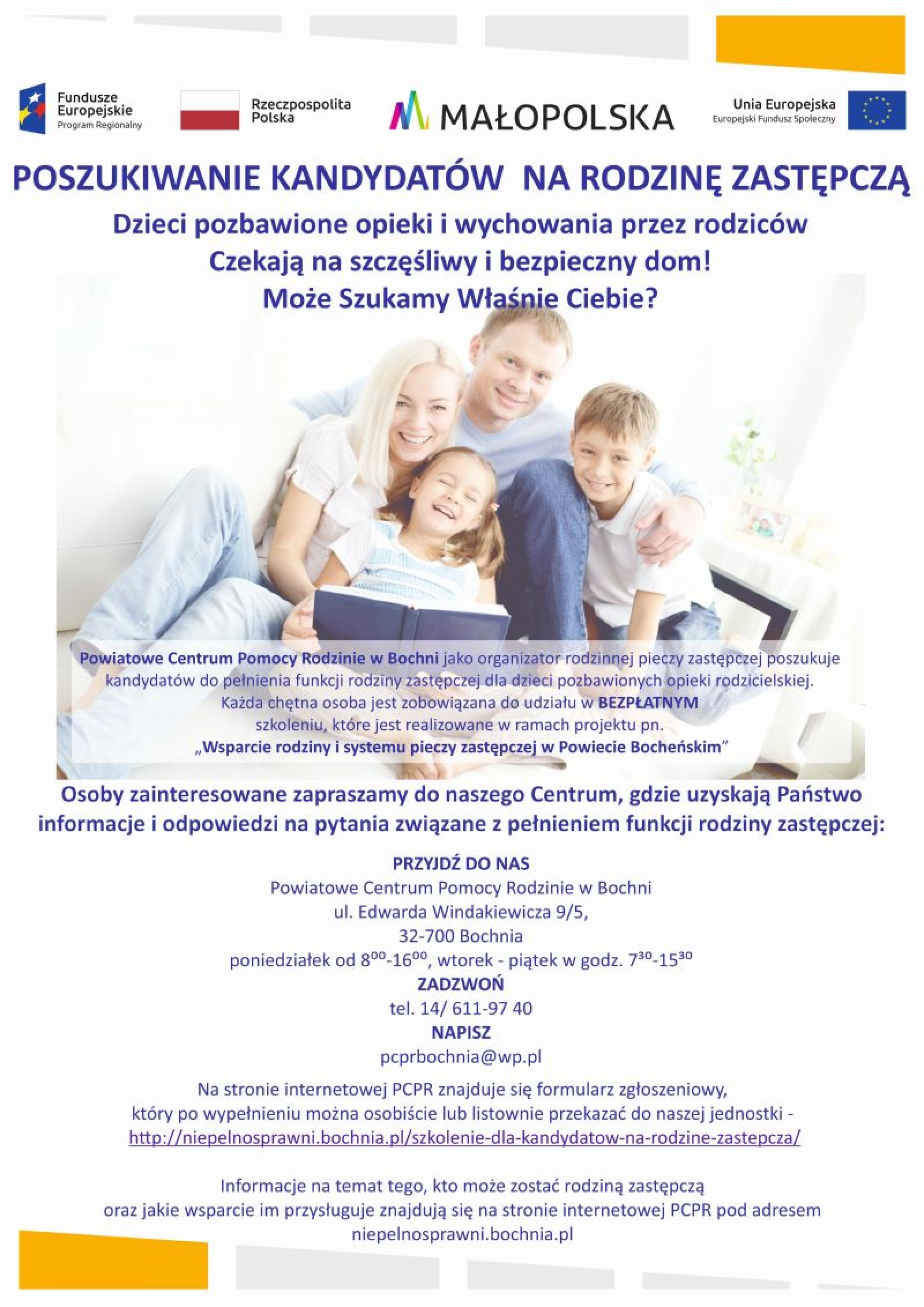 Szkolenie rodzina zastępcza plakat