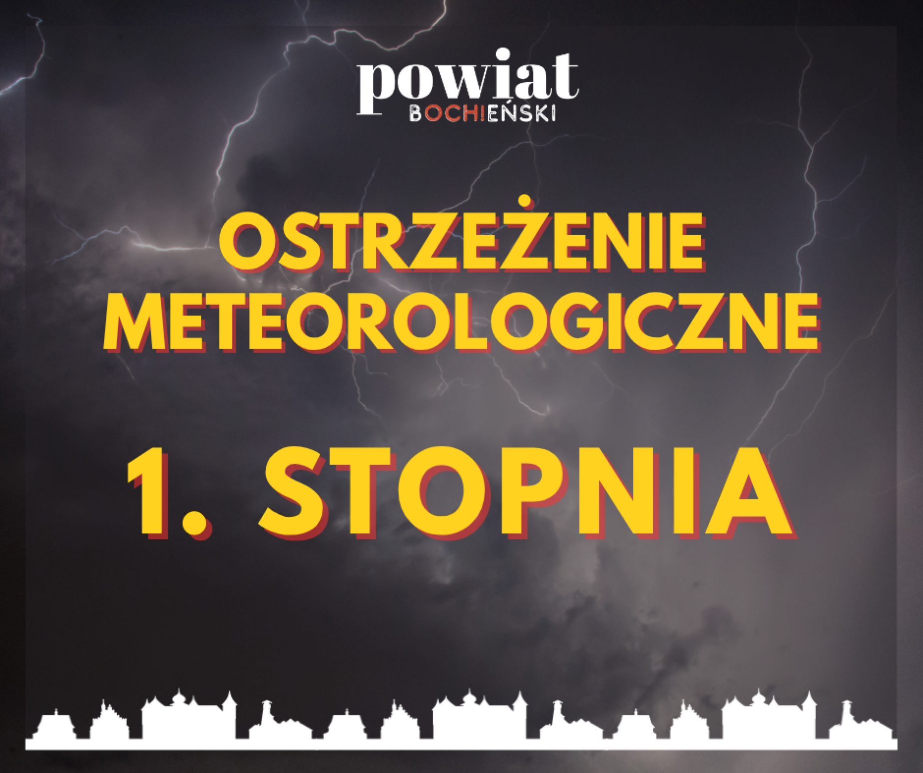 Ostrzeżenie meteorologiczne 1 stopnia 