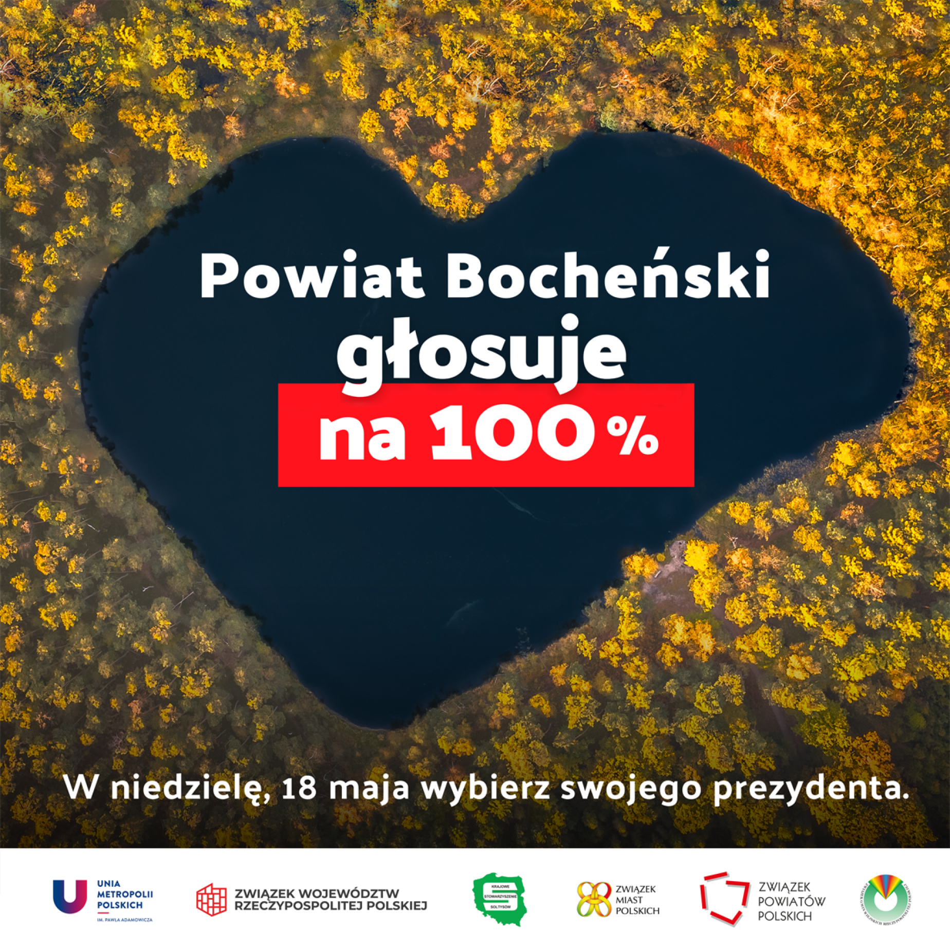 „Głosujemy na 100%”. Powiat Bocheński dołącza do samorządowej kampanii profrekwencyjnej