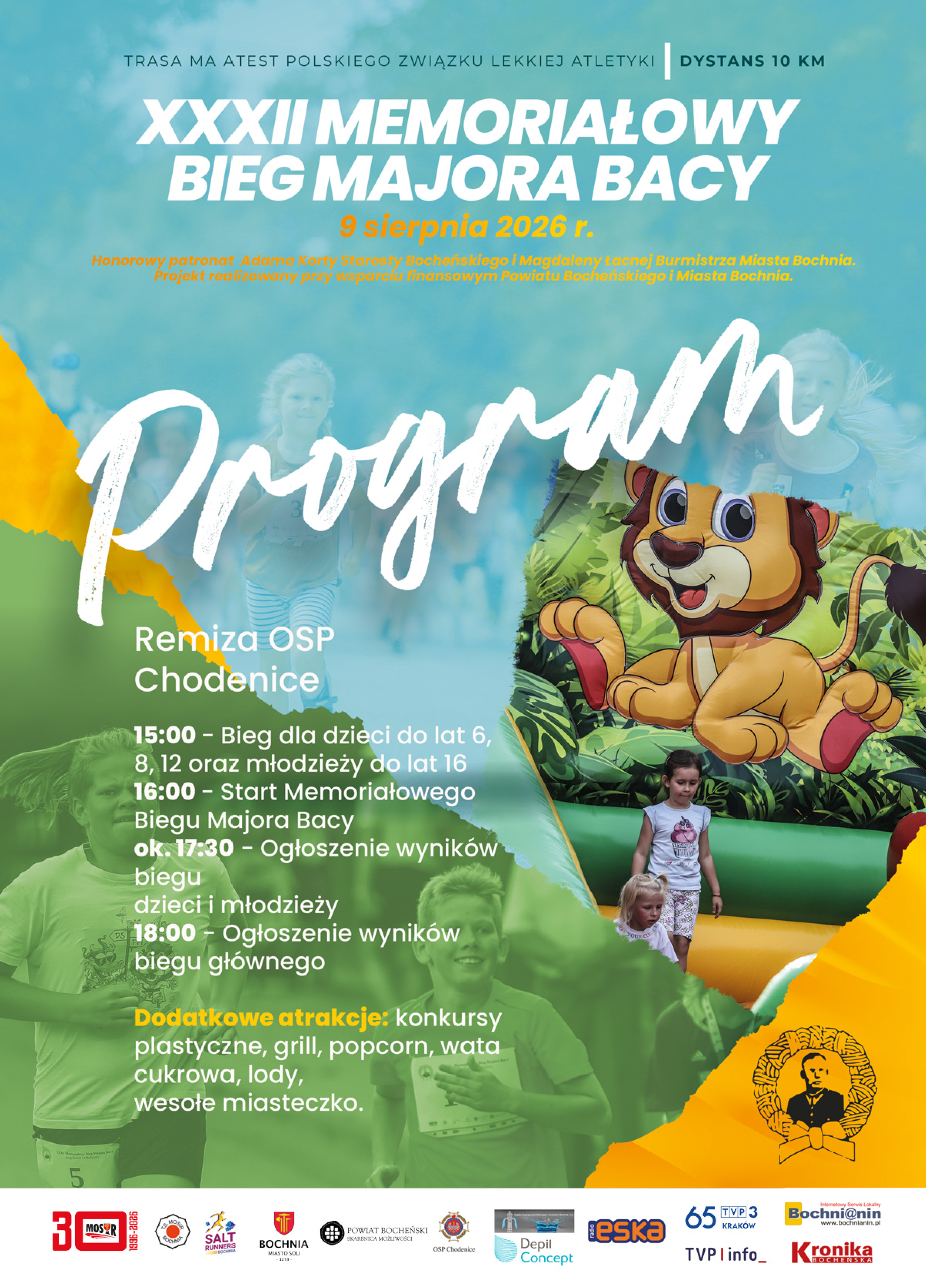 XXXII Memoriałowy Bieg Majora Bacy! Bochnia-Chodenice, 9 sierpnia 2026