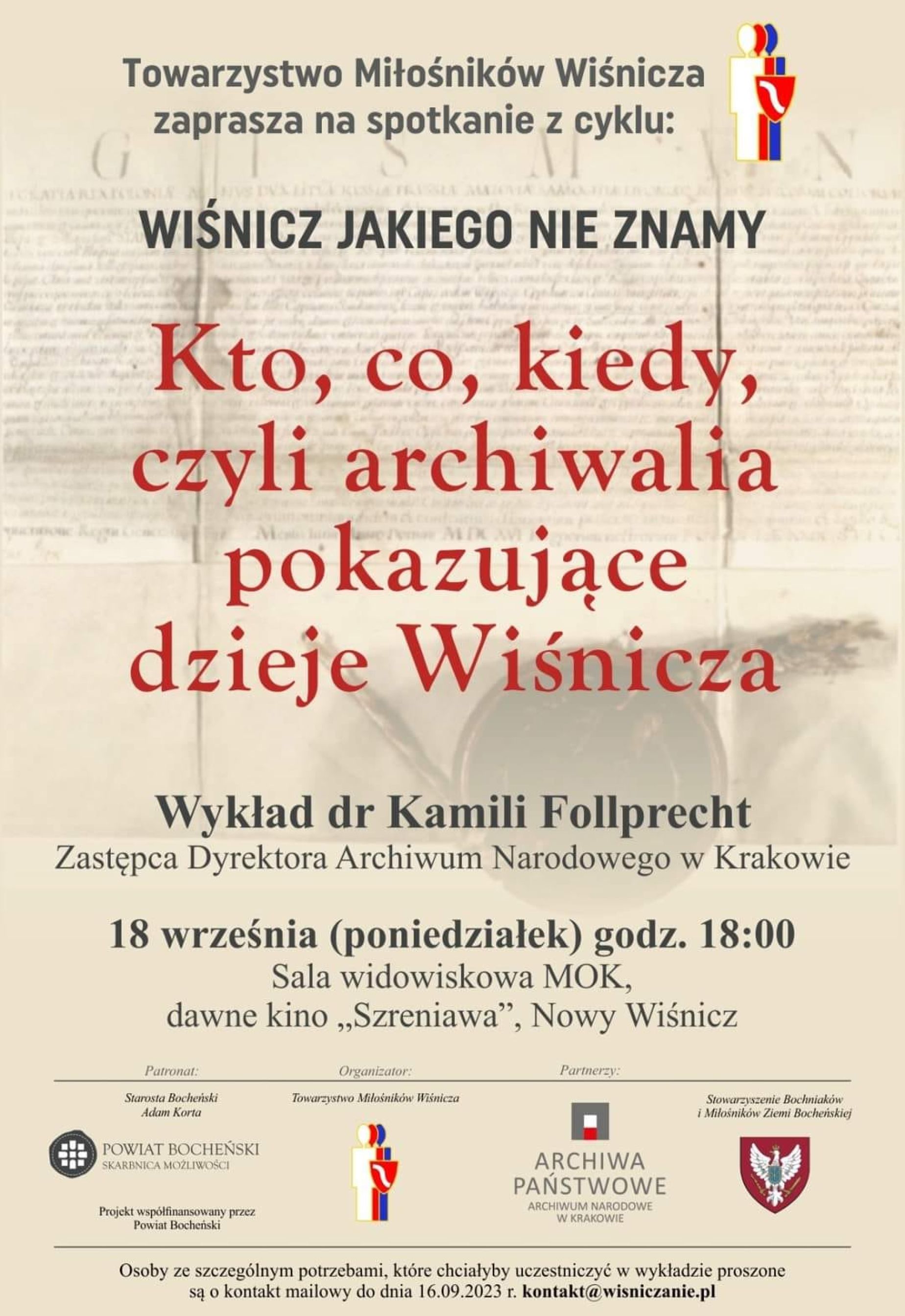 Wiśnicz jakiego nie znamy - Kto, co, kiedy, czyli archiwalia pokazujące dzieje Wiśnicza.