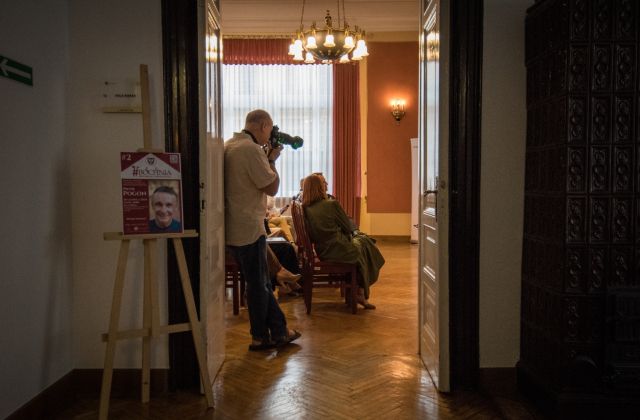 Spotkanie z Piotrem Pogonem w Starostwie Powiatowym 