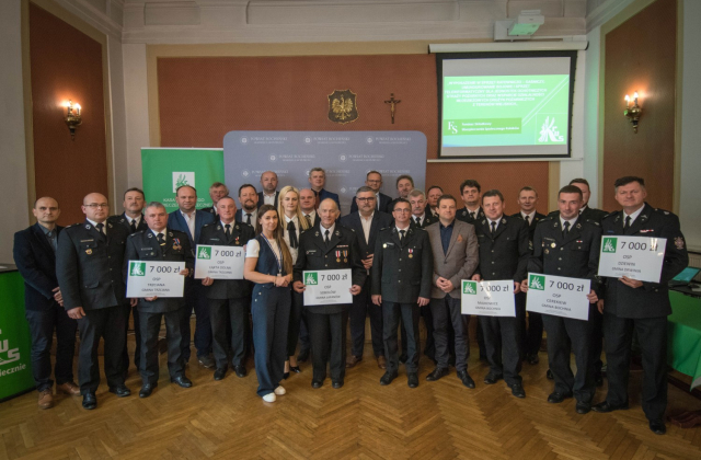 Uroczyste wręczenie voucherów dla jednostek OSP z Powiatu Bocheńskiego