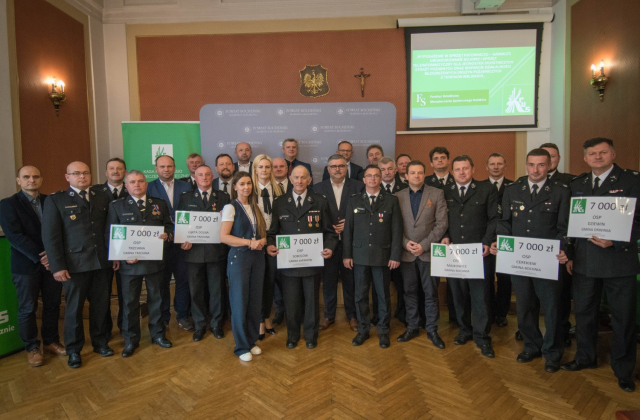 Uroczyste wręczenie voucherów dla jednostek OSP z Powiatu Bocheńskiego