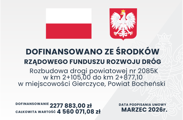 Ruszyła przebudowa drogi powiatowej w Gierczycach