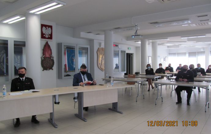 Roczna odprawa podsumowująca działalność KP PSP w Bochni za rok 2020