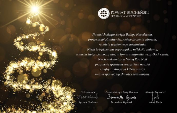 Życzenia od władz powiatu bocheńskiego