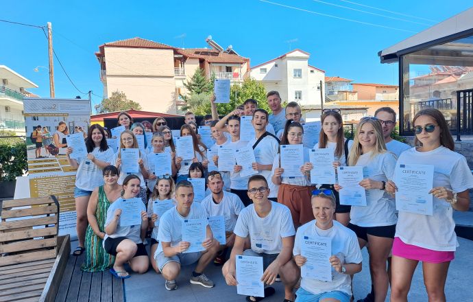 Uczniowie  Budowlanki na praktykach w Grecji