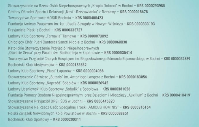 Zostaw swój 1% tu gdzie mieszkasz
