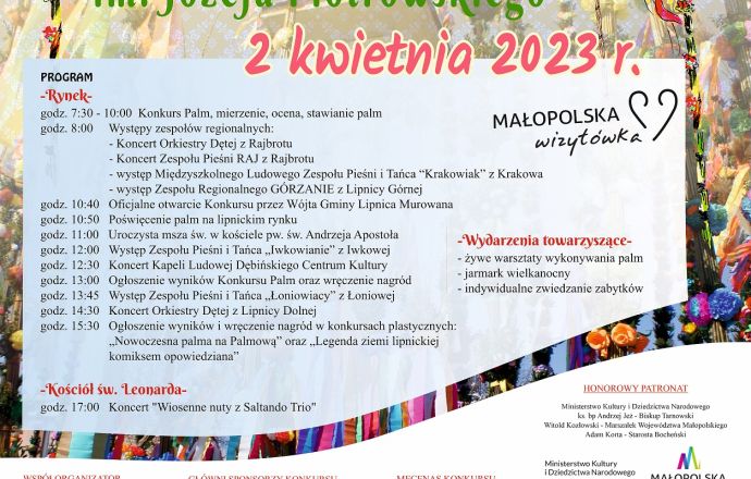 Zapraszamy na niedzięlę palmową do Lipnicy Murowanej