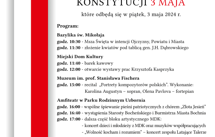 233. rocznica Uchwalenia Konstytucji 3 Maja