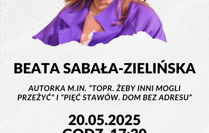 Biblioteka zaprasza na spotkanie z Beatą Sabałą-Zielińską