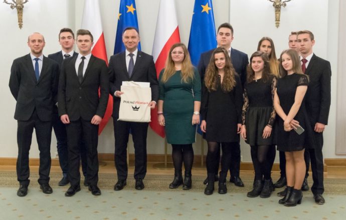 Uczniowie Mechanika na spotkaniu z Prezydentem RP