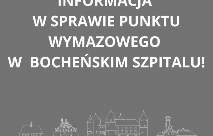Informacja w sprawie funkcjonowania punktu wymazowego w szpitalu