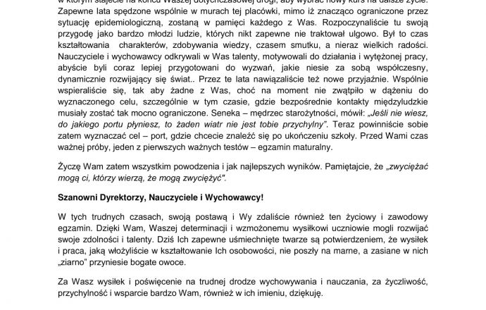 Absolwenci szkół ponadpodstawowych kończą rok szkolny 
