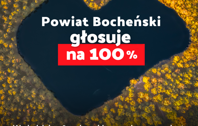 „Głosujemy na 100%”. Powiat Bocheński dołącza do samorządowej kampanii profrekwencyjnej