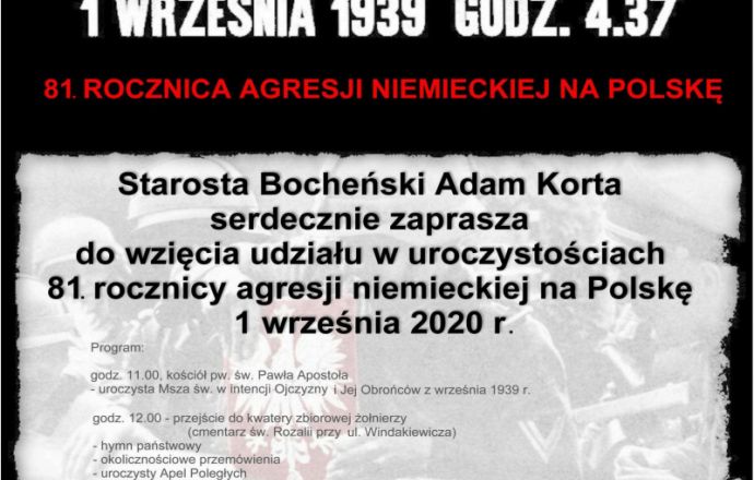 81. rocznica agresji niemieckiej na Polskę