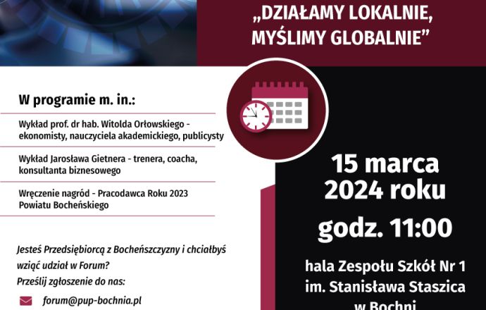 Forum Przedsiębiorczości - „Działamy lokalnie, myślimy globalnie”