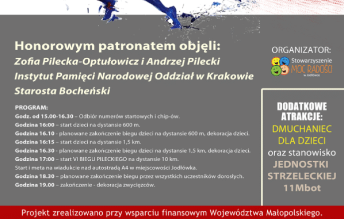 Trwają zapisy na VI Bieg Pileckiego w Jodłówce