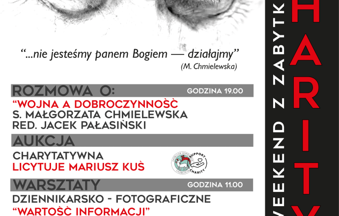 W sobotę warsztaty dziennikarskie z Jackiem Pałasińskim i spotkanie z Siostrą Małgorzatą Chmielewską