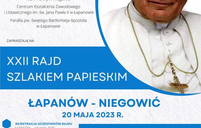 XXII Rajd Szlakiem Papieskim z Łapanowa do Niegowici