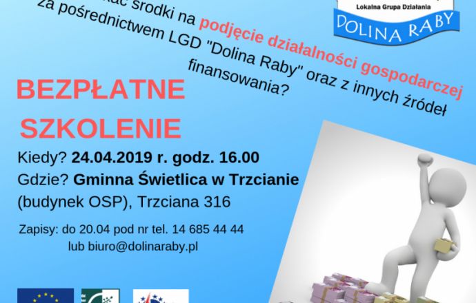 LGD Dolina Raby zaprasza na szkolenia