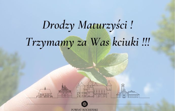 Kartka-powodzenia na maturze