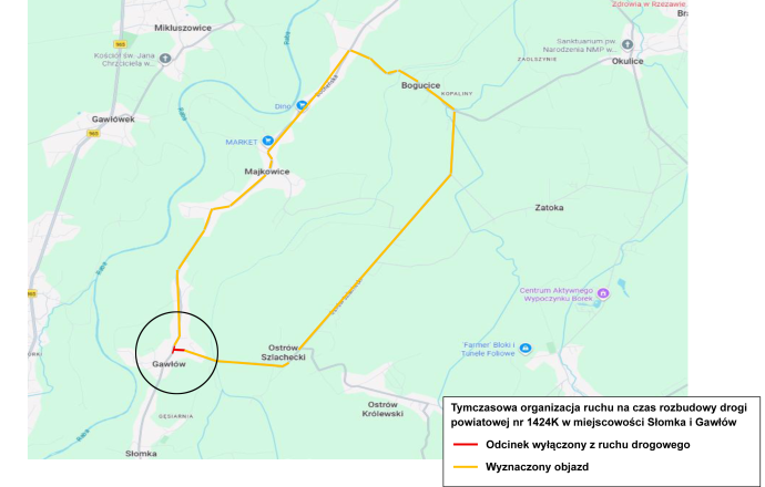 Utrudnienia w ruchu w Gawłowie w dniach 1-2 października