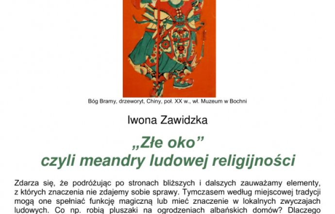 „Złe oko” czyli meandry ludowej religijności