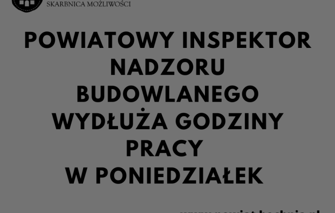 Wydłużone godziny pracy PINB