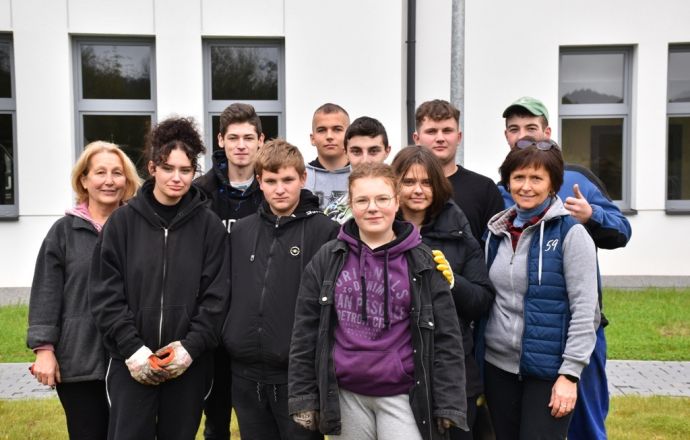 Uczniowie CKZiU w Łapanowie 