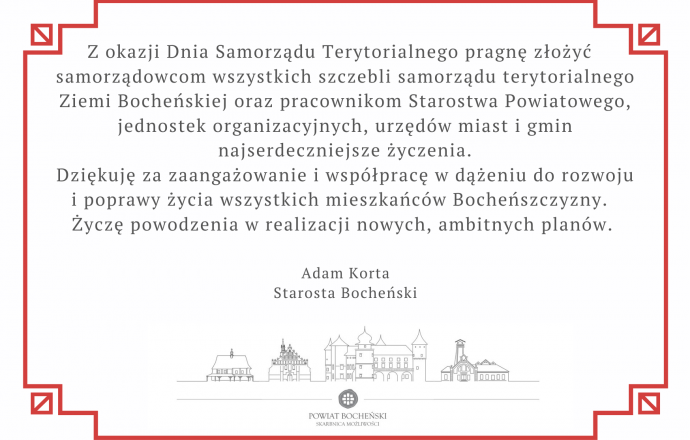 Życzenia z okazji Dnia Samorządu Terytorialnego