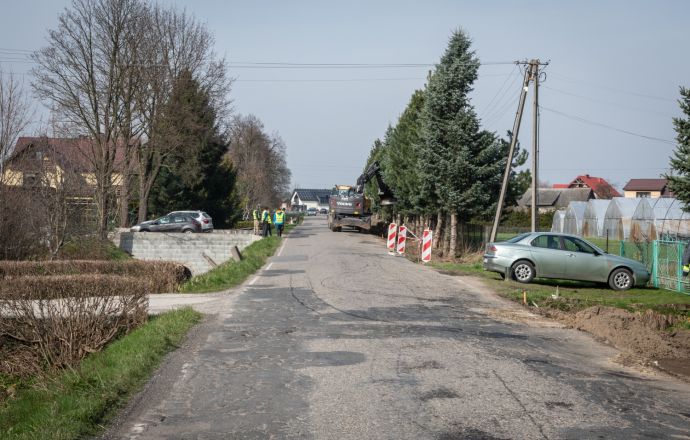 Droga powiatowa w Słomce czasowo zamknięta