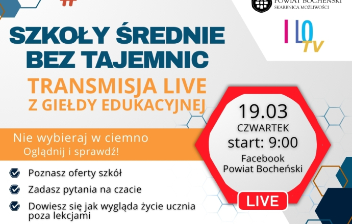 Szkoły średnie bez tajemnic – transmisja live z Giełdy Edukacyjnej