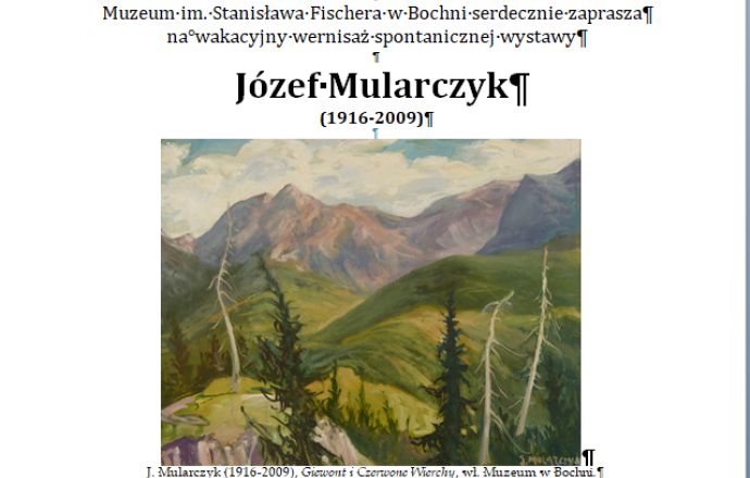 Wystawa Józefa Mularczyka