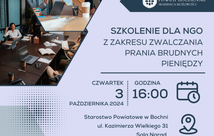 Szkolenie dla NGO z zakresu zwalczania prania brudnych pieniędzy