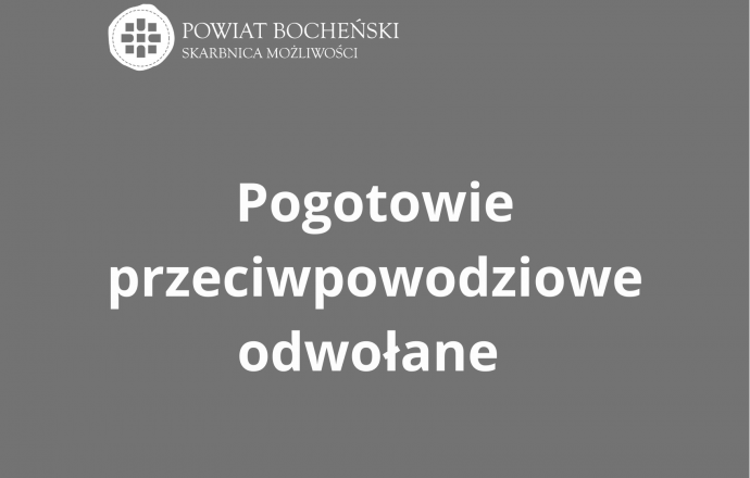 Starosta odwołał pogotowie przeciwpowodziowe w powiecie