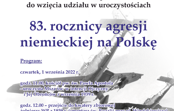 Obchody 83. rocznicy agresji niemieckiej na Polskę
