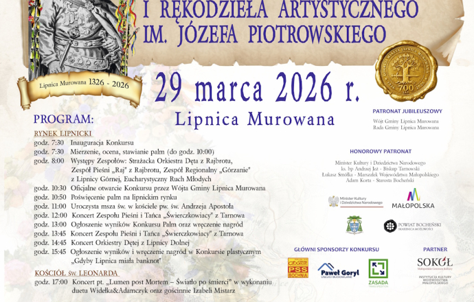 67.Konkurs Lipnickich Palm i Rękodzieła Artystycznego 