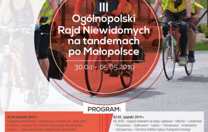 Rusza III OGÓLNOPOLSKI RAJD NIEWIDOMI NA TANDEMACH