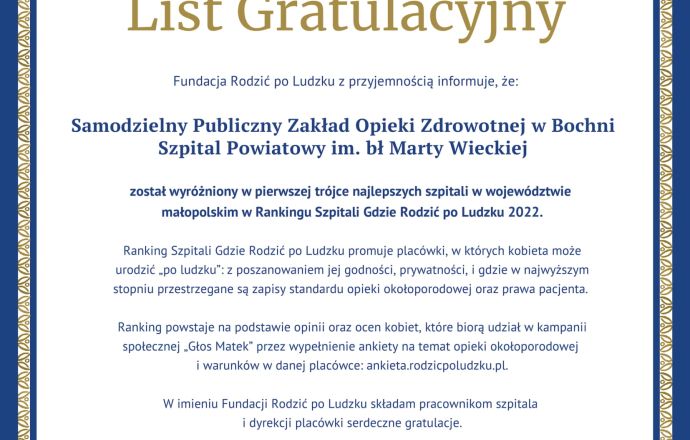 List gratulacyjny - Rodzic po ludzku